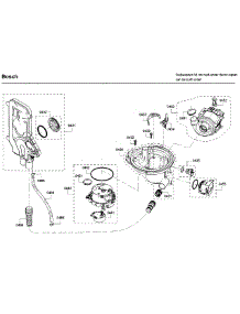 Pump parts for Bosch Dishwasher SHE65T55UC/09 from AppliancePartsPros.com