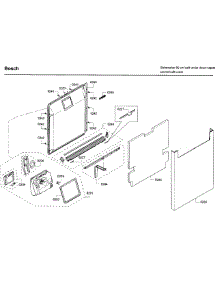 Door parts for Bosch Dishwasher SHE65T52UC/09 from AppliancePartsPros.com