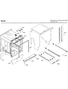 Frame parts for Bosch Dishwasher SHE65T52UC/09 from AppliancePartsPros.com