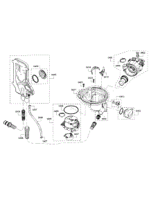 Pump parts for Bosch Dishwasher SHP65TL5UC/07 from AppliancePartsPros.com
