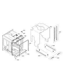 Frame parts for Bosch Dishwasher SHE53TF5UC/07 from AppliancePartsPros.com
