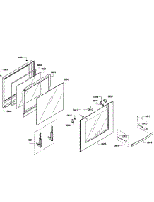Oven Door parts for Bosch Wall Oven HBL5760UC/06 from AppliancePartsPros.com
