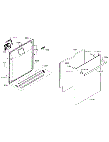 Door parts for Bosch Dishwasher SHX4ATF5UC/14 from AppliancePartsPros.com