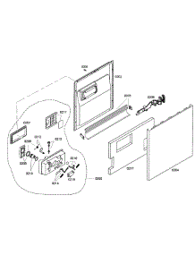 Door Assembly parts for Bosch Dishwasher SHE42L16UC/23 from AppliancePartsPros.com