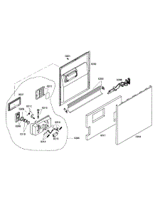Door Assembly parts for Bosch Dishwasher SHE42L16UC/40 from AppliancePartsPros.com