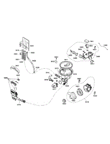 Pump parts for Bosch Dishwasher SHE42L16UC/40 from AppliancePartsPros.com