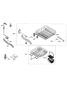 Baskets parts for Bosch Dishwasher SHE42L16UC/40 from AppliancePartsPros.com