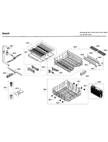 Rack parts for Bosch Dishwasher SHE65T52UC/09 from AppliancePartsPros.com