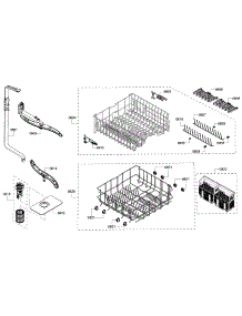Rack parts for Bosch Dishwasher SHX4ATF5UC/14 from AppliancePartsPros.com