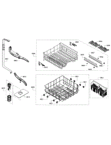 Rack parts for Bosch Dishwasher SHX4ATF5UC/12 from AppliancePartsPros.com