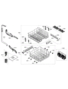 Rack parts for Bosch Dishwasher SHE3ARF5UC/14 from AppliancePartsPros.com