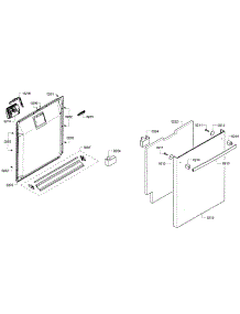 Door parts for Bosch Dishwasher SHX4AT55UC/21 from AppliancePartsPros.com