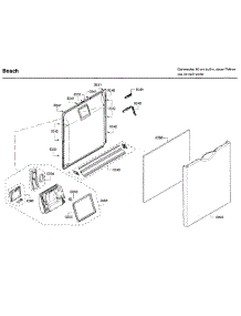 Door parts for Bosch Dishwasher SHE3AR72UC/22 from AppliancePartsPros.com
