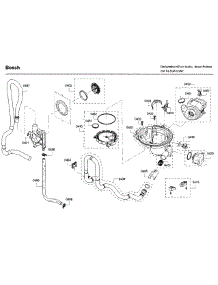 Pump parts for Bosch Dishwasher SHE3AR72UC/22 from AppliancePartsPros.com