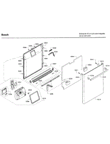 Door parts for Bosch Dishwasher SHX68T56UC/07 from AppliancePartsPros.com