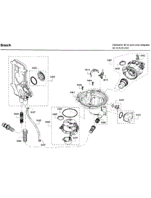 Pump parts for Bosch Dishwasher SHX68T56UC/07 from AppliancePartsPros.com