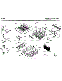 Rack parts for Bosch Dishwasher SHX68T56UC/07 from AppliancePartsPros.com