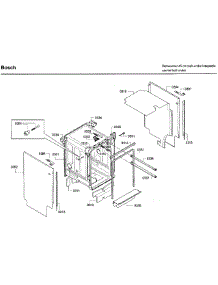 Frame parts for Bosch Dishwasher SPX68U55UC/32 from AppliancePartsPros.com