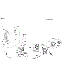 Pump parts for Bosch Dishwasher SPX68U55UC/32 from AppliancePartsPros.com