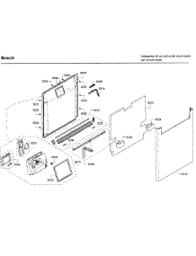 Door parts for Bosch Dishwasher SHE68T52UC/09 from AppliancePartsPros.com
