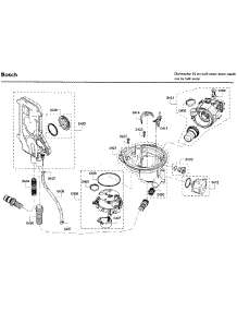 Pump parts for Bosch Dishwasher SHE68T52UC/09 from AppliancePartsPros.com