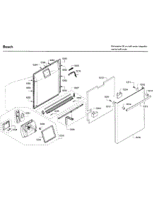 Door parts for Bosch Dishwasher SHX65T55UC/09 from AppliancePartsPros.com