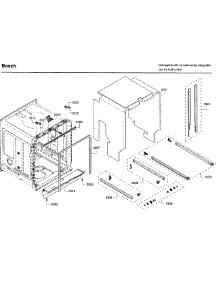 Frame parts for Bosch Dishwasher SHX65T55UC/09 from AppliancePartsPros.com