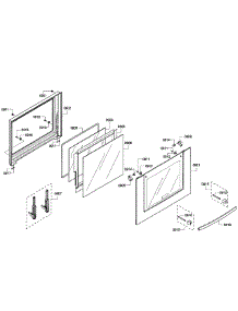 Door Assembly parts for Bosch Wall Oven HBL5750UC/08 from AppliancePartsPros.com