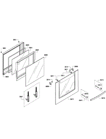 Oven Door parts for Bosch Wall Oven HBL5760UC/05 from AppliancePartsPros.com