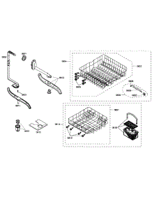 Baskets parts for Bosch Dishwasher SHE42L16UC/47 from AppliancePartsPros.com