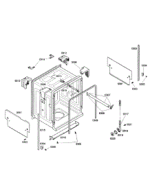 Cabinet parts for Bosch Dishwasher SHE43C05UC/22 from AppliancePartsPros.com