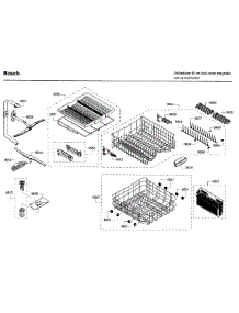 Rack parts for Bosch Dishwasher SHX65T55UC/09 from AppliancePartsPros.com