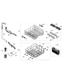 Rack parts for Bosch Dishwasher SHX4AT55UC/21 from AppliancePartsPros.com