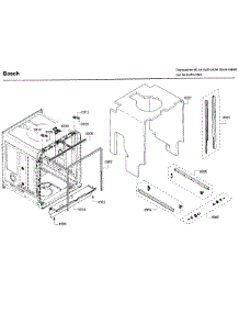 Frame parts for Bosch Dishwasher SHE53T52UC/07 from AppliancePartsPros.com
