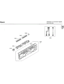 Control Panel parts for Bosch Dishwasher SPX68U55UC/29 from AppliancePartsPros.com