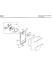 Door parts for Bosch Dishwasher SPX68U55UC/29 from AppliancePartsPros.com