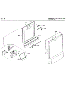 Door parts for Bosch Dishwasher SGE68U55UC/C9 from AppliancePartsPros.com
