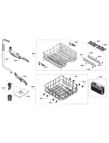 Rack parts for Bosch Dishwasher SHX4AT55UC/20 from AppliancePartsPros.com