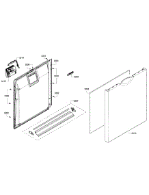 Door parts for Bosch Dishwasher SHE3ARF5UC/06 from AppliancePartsPros.com