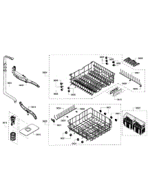 Rack parts for Bosch Dishwasher SHE3ARF5UC/06 from AppliancePartsPros.com