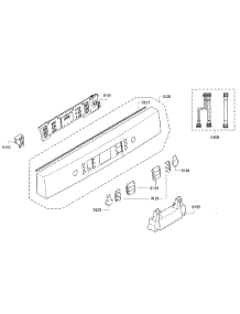 Control Panel parts for Bosch Dishwasher SGE63E15UC/A3 from AppliancePartsPros.com