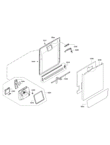 Door parts for Bosch Dishwasher SGE63E15UC/A3 from AppliancePartsPros.com