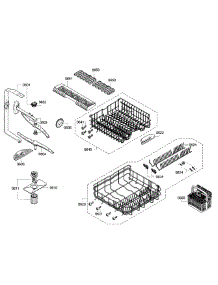 Rack parts for Bosch Dishwasher SGE63E15UC/A3 from AppliancePartsPros.com