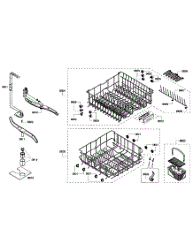 Baskets parts for Bosch Dishwasher SHE43F12UC/59 from AppliancePartsPros.com