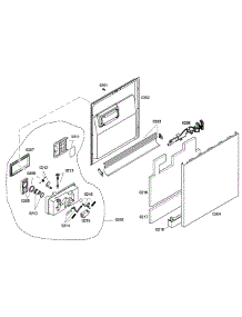 Door Assembly parts for Bosch Dishwasher SHE43C05UC/47 from AppliancePartsPros.com