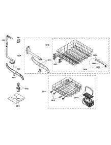 Baskets parts for Bosch Dishwasher SHE43C05UC/47 from AppliancePartsPros.com