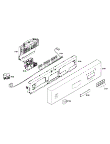 Control Panel parts for Bosch Dishwasher SHE43C05UC/38 from AppliancePartsPros.com