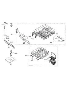 Baskets parts for Bosch Dishwasher SHE43C05UC/38 from AppliancePartsPros.com