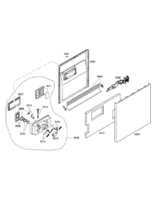 Door Assembly parts for Bosch Dishwasher SHE43C05UC/40 from AppliancePartsPros.com