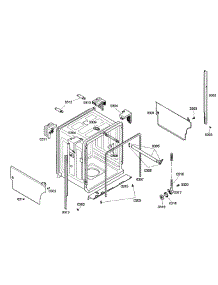 Cabinet parts for Bosch Dishwasher SHE43C05UC/40 from AppliancePartsPros.com